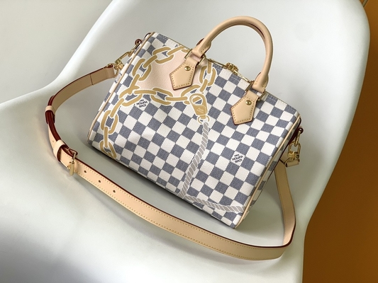 Kuşe Kanvas Speedy Louis Vuitton Damier Azur 25 M46390