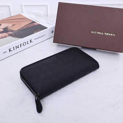 BV Deri Mini Tasarımcı Cüzdanlar Bottega Veneta Intrecciato Cüzdan Fermuarlı
