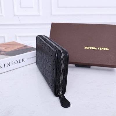 BV Deri Mini Tasarımcı Cüzdanlar Bottega Veneta Intrecciato Cüzdan Fermuarlı