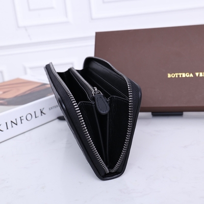 BV Deri Mini Tasarımcı Cüzdanlar Bottega Veneta Intrecciato Cüzdan Fermuarlı