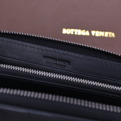 BV Deri Mini Tasarımcı Cüzdanlar Bottega Veneta Intrecciato Cüzdan Fermuarlı