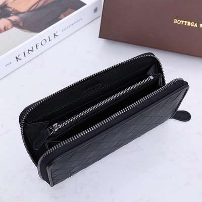 BV Deri Mini Tasarımcı Cüzdanlar Bottega Veneta Intrecciato Cüzdan Fermuarlı