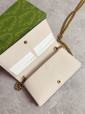 Açık Pembe Deri Mini Tasarımcı Cüzdanlar Gucci Python Zinciri Üzerinde Cüzdan WOC Kilitli G ile