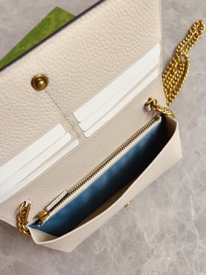 Açık Pembe Deri Mini Tasarımcı Cüzdanlar Gucci Python Zinciri Üzerinde Cüzdan WOC Kilitli G ile