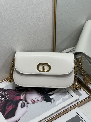 Bayanlar Dior Micro Montaigne 30 Çanta Beyaz Deri Özel