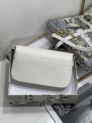 Bayanlar Dior Micro Montaigne 30 Çanta Beyaz Deri Özel