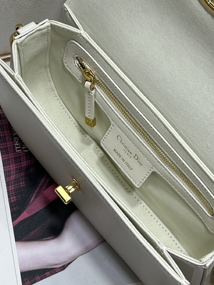 Bayanlar Dior Micro Montaigne 30 Çanta Beyaz Deri Özel