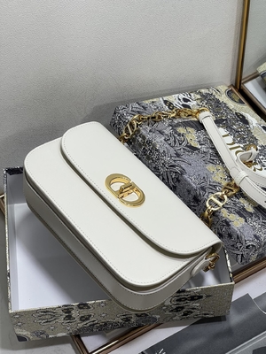 Bayanlar Dior Micro Montaigne 30 Çanta Beyaz Deri Özel