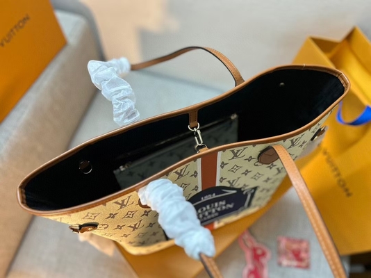 Bayan Louis Vuitton Preloved Markalı Çanta Neverfull Monogram Bej Çanta
