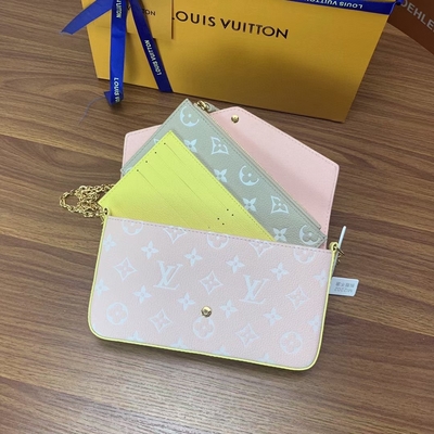 Beyaz Pochette Felicie LV Çanta Bahar In The City Monogram Empreinte