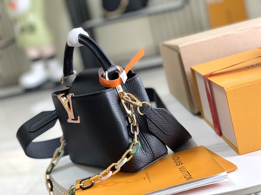 Keçi Derisi Astarlı Preloved Markalı Çanta Louis Vuitton Capucines Mini
