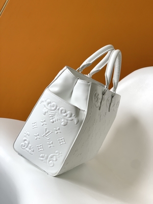 Beyaz Monogram Preloved Markalı Çanta Louis Vuitton Sac Plat Tote