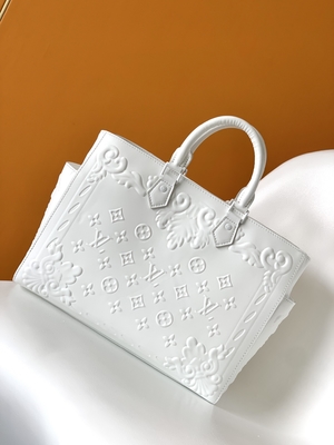 Beyaz Monogram Preloved Markalı Çanta Louis Vuitton Sac Plat Tote