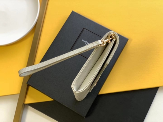 Caviar YSL Monogram Kapitone Deri Zarflı Clutch Çanta
