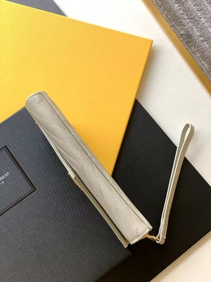 Caviar YSL Monogram Kapitone Deri Zarflı Clutch Çanta
