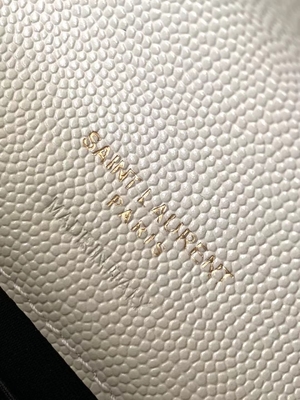 Caviar YSL Monogram Kapitone Deri Zarflı Clutch Çanta