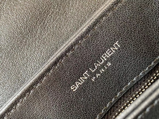 YSL Saint Laurent Bayan Cassandra Zincir Omuz Çantası Pamuk Kanvas Ve Karamel Kahverengi Dana Derisi