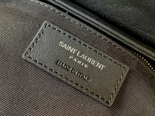 YSL Saint Laurent Bayan Cassandra Zincir Omuz Çantası Pamuk Kanvas Ve Karamel Kahverengi Dana Derisi