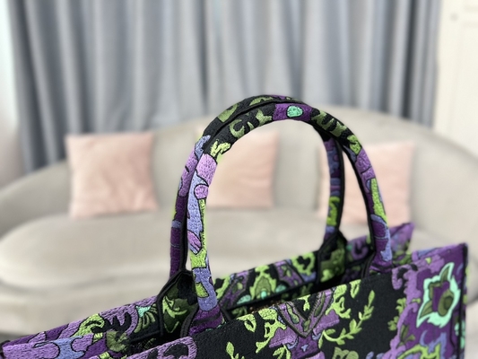 Büyük Beden Nakışlı Dior Maria Grazia Chiuri Çanta Kitap Çantası