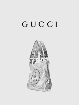 Gucci Blondie Küçük Tote Çanta Lüks Gümüş Beyaz Markalı Bayan El Çantası