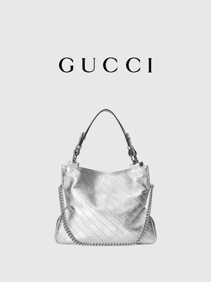 Gucci Blondie Küçük Tote Çanta Lüks Gümüş Beyaz Markalı Bayan El Çantası