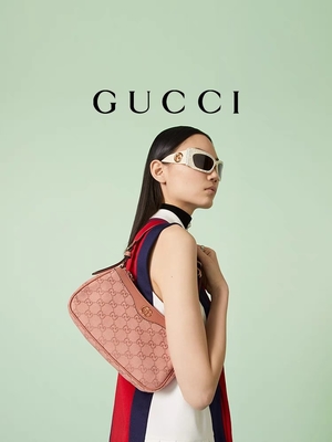 Unisex Küçük Pembe Ophidia GG Küçük Omuz Çantası Özel