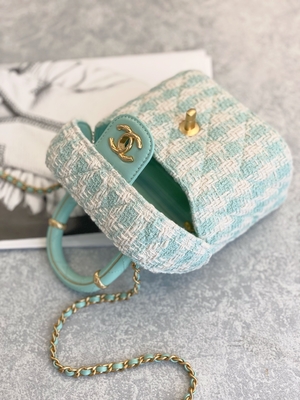 Kızlar Monogram Mini Tasarımcı Çantalar Chanel Mini Kutu Çanta Yeşil Pembe