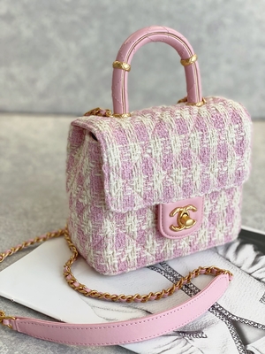 Kızlar Monogram Mini Tasarımcı Çantalar Chanel Mini Kutu Çanta Yeşil Pembe