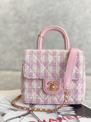 Kızlar Monogram Mini Tasarımcı Çantalar Chanel Mini Kutu Çanta Yeşil Pembe