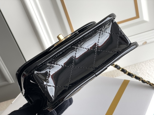 Chanel 22 Mini Tasarımcı Çantalar Damla Kapaklı Siyah Büyü Altın Zincir