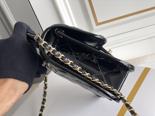 Chanel 22 Mini Tasarımcı Çantalar Damla Kapaklı Siyah Büyü Altın Zincir