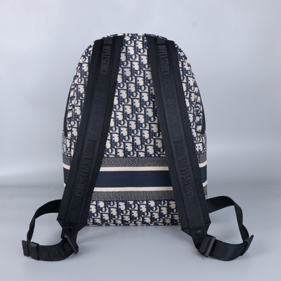 Tasarımcı Küçük Diortravel Sırt Çantası Mavi Dior Oblique Jacquard