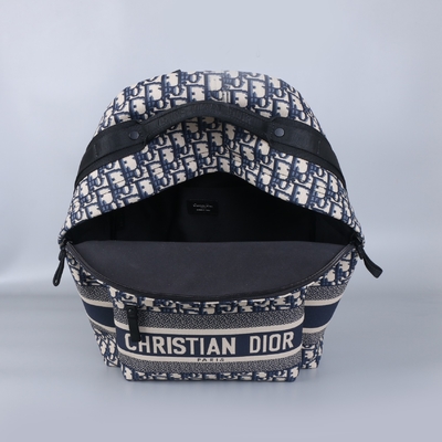 Tasarımcı Küçük Diortravel Sırt Çantası Mavi Dior Oblique Jacquard