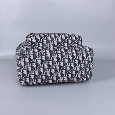 Tasarımcı Küçük Diortravel Sırt Çantası Mavi Dior Oblique Jacquard