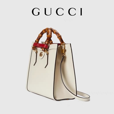 Beyaz Parlak Özel Markalı Çantalar Gucci Princess Diana El Çantası