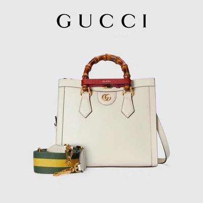 Beyaz Parlak Özel Markalı Çantalar Gucci Princess Diana El Çantası