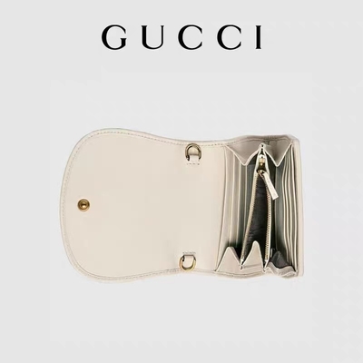 Beyaz Deri Özel Markalı Çanta Medium Blondie Gucci El Çantası