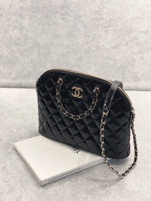 Retro Bayan Tarzı Küçük Chanel Patent Dana Derisi Alışveriş Çantası