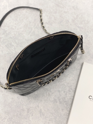 Retro Bayan Tarzı Küçük Chanel Patent Dana Derisi Alışveriş Çantası