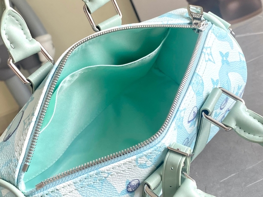 İş LV Tasarımcısı Monogram Çanta Keepall BandoulièRe 50 Mavi Seyahat Çantası