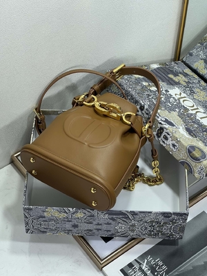 Kabartmalı C'est Dior Çanta Altın Eyer CD Christian Dior Spor Çanta Dana Derisi