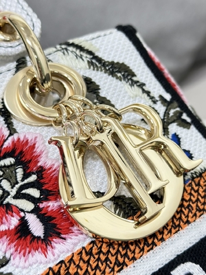 Çok Renkli Petites Fleurs Özel Markalı Çantalar Dior Medium D Lite Çanta